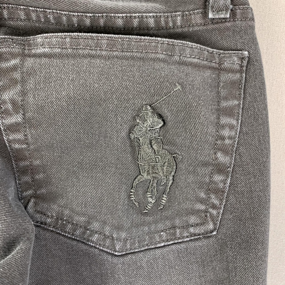 Ralph Lauren Jeans Womens 30x27 Black Straight Stretch Polo Big Pony Logo USA - Picture 6 of 16